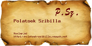 Polatsek Szibilla névjegykártya